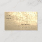 Elegant Stylish Blue Gold Marble Reference Kaart (Achterkant)