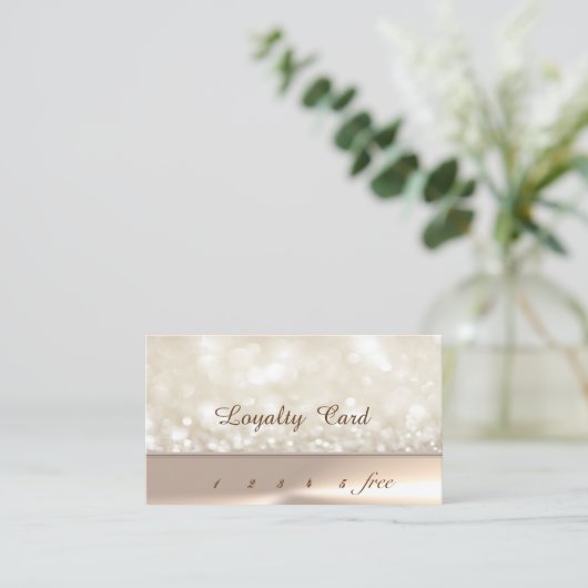 Elegant Stylish Bokeh Loyalty Kaart (Staand voorkant)