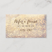 Elegant Stylish Bokeh Reference Card Aanbevelingskaartje (Voorkant)