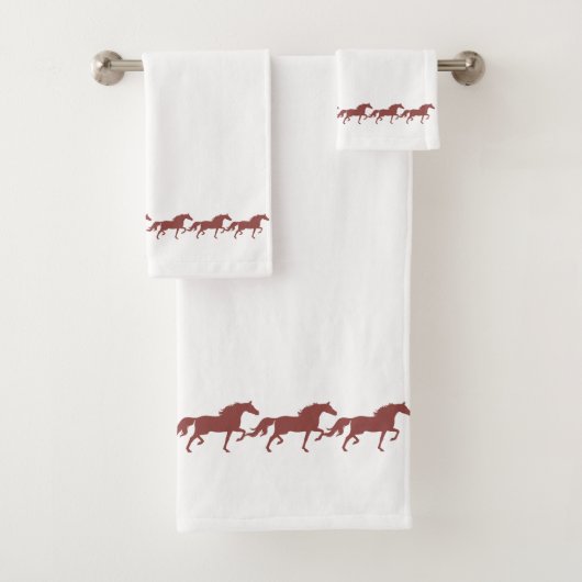 Elegant Stylish Brown Bay Horses on White (En situation)