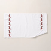 Elegant Stylish Brown Bay Horses on White Bad Handdoek (Handdoek)