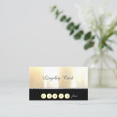 Elegant Stylish Chic Gold Loyalty Kaart (Staand voorkant)
