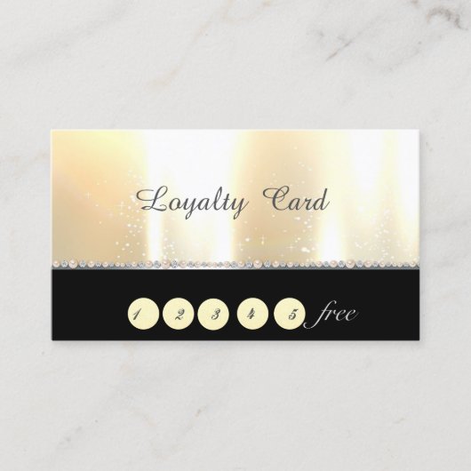 Elegant Stylish Chic Gold Loyalty Kaart (Voorkant)
