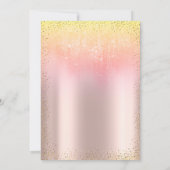 Elegant Stylish Confetti Ombre 50th Birthday Kaart (Achterkant)