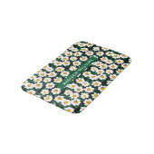 Elegant Stylish Flowers Minimalist Bath Mat (Gekanteld)