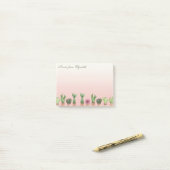 Elegant Stylish Girly Cactus Post-it® Notes (Op bureau)