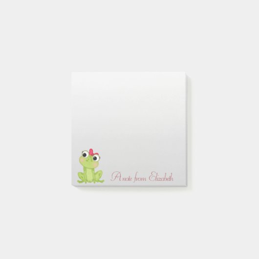 Elegant Stylish Girly, Cartoon Froog Post-it® Notes (Voorkant)