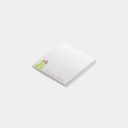 Elegant Stylish Girly, Cartoon Froog Post-it® Notes (Schuin)