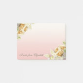 Elegant Stylish Girly, Faux Gold Rozen Post-it® Notes (Voorkant)