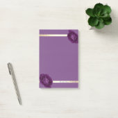 Elegant Stylish Girly Gold Stripes, Paars, Rozen Post-it® Notes (Kantoor)