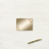 Elegant Stylish, Girly, Gold Swirls Post-it® Notes (Op bureau)
