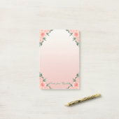 Elegant Stylish Girly , Rozen Floral Post-it® Notes (Op bureau)