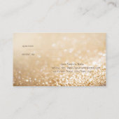 Elégant stylish Glittery Bokeh Carte de référence (Dos)