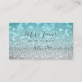 Elégant stylish Glittery Bokeh Carte de référence (Devant)