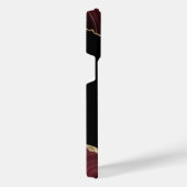 Elegant Stylish Gold Glitter Burgundy Agate iPhone Hoesje (Rechterkant)