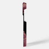 Elegant Stylish Gold Glitter Burgundy Agate iPhone Hoesje (Linkerkant)