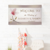 Elegant Stylish Magnolia Wedding Banner (Insitu)