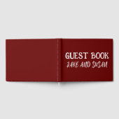 ELEGANT STYLISH MAROON MARIAGE livre d'hôtes (Complet)