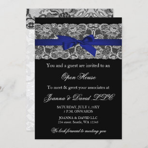 Elegant Stylish Navy Corporate Invitation Kaart