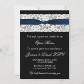 Elégant Stylish Navy Invitation d'entreprise (Devant)