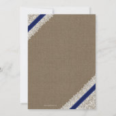 Elégant Stylish Navy Invitation d'entreprise (Dos)