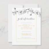 Elegant Stylish Orchid Wedding Information Note Notitiekaartje (Voorkant)