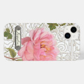 Elegant Stylish Peony Flower Personalized Case-Mate iPhone Case (Achterkant (horizontaal))