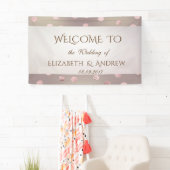 Elegant Stylish Roos Gold Confetti Wedding Banner (Insitu)