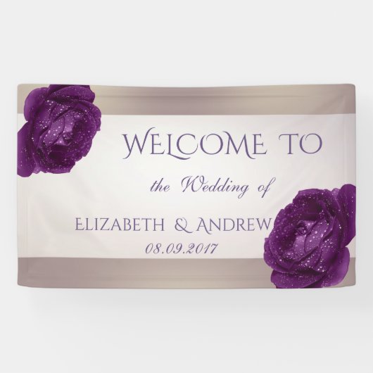 Elegant Stylish Rozen Wedding Banner (Horizontaal)