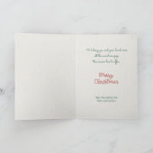 Elegant Stylish Script Typography Kerstboom Feestdagen Kaart (Binnen)