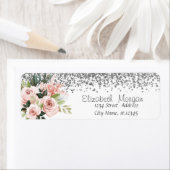 Elegant Stylish Silver Diamonds Flowers Etiket (Insitu)