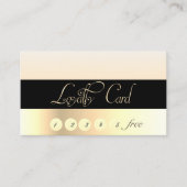 Elégant Stylish Striped, Or, Noir, Carte de fidéli (Devant)