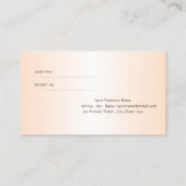 Elegant Stylish Striped Reference Kaart (Achterkant)