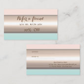 Elegant Stylish Striped Reference Kaart (Voorkant / Achterkant)