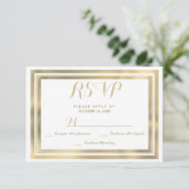 Elegant stylish white gold frame RSVP (Debout devant)