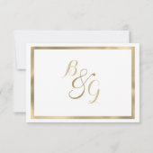Elegant stylish white gold frame RSVP (Dos)