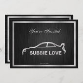 Elegant Subbie Love Uitnodiging (Voorkant / Achterkant)