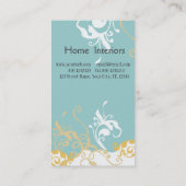 Elegant subtiel artistiek veeg pastel blauw Daylil Visitekaartje (Achterkant)