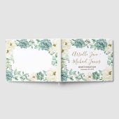 Elégant Succulent Aquarelle Floral Livre d'invités (Complet)
