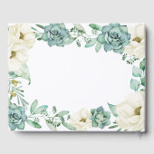 Elégant Succulent Aquarelle Floral Livre d'invités (Verso)