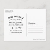 Elegant Succulent Bloemen Save the Date Aankondigingskaart (Achterkant)