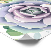 Elegant Succulent Bruiloft Welkomstbord Poster (Hoek)