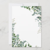 Elegant Succulent Eucalyptus Greenery Wedding Invi Kaart (Achterkant)