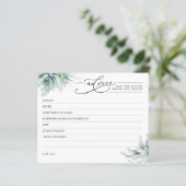 Elégant Succulents Carte conseil verdure (Debout devant)