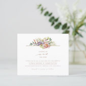Elegant Summer Floral Wedding Invite QR Code RSVP (Staand voorkant)