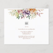 Elegant Summer Floral Wedding Invite QR Code RSVP Flyer (Achterkant)