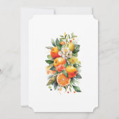 Elegant Summer Oranje Fruit Wedding Kaart (Achterkant)