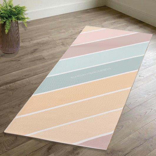 Elegant Summer Vibe Creamy Colors Yogamat