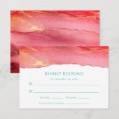 Elegant Summer Wedding RSVP Response Kaart (Voorkant / Achterkant)