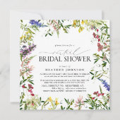 Elegant Summer Wildflower Virtual Shower Kaart (Voorkant)